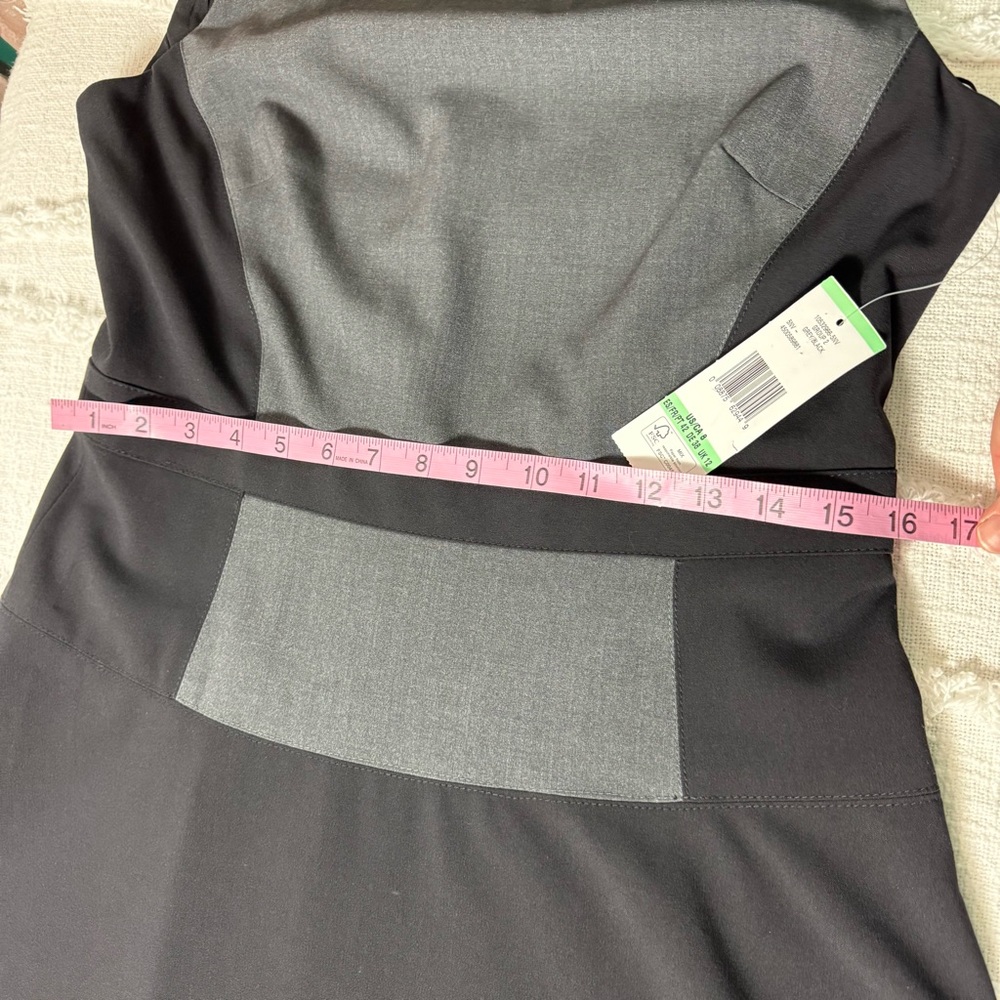 Jones New York NWT Black Gray Sleeveless Career Business Dress A-Line Sz 8 - Picture 5 of 10
